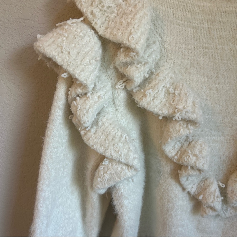 Farm Rio Cream Sweater Size P/S - Picture 7 of 11